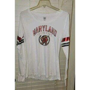 womens MARYLAND TERRAPINS white long sleeve XL shirt
